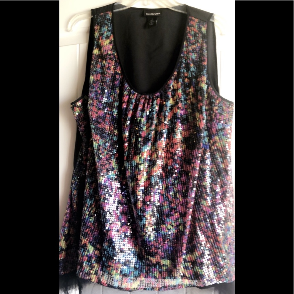 Multicolor Clear sequin Tank Top LANE BRYANT